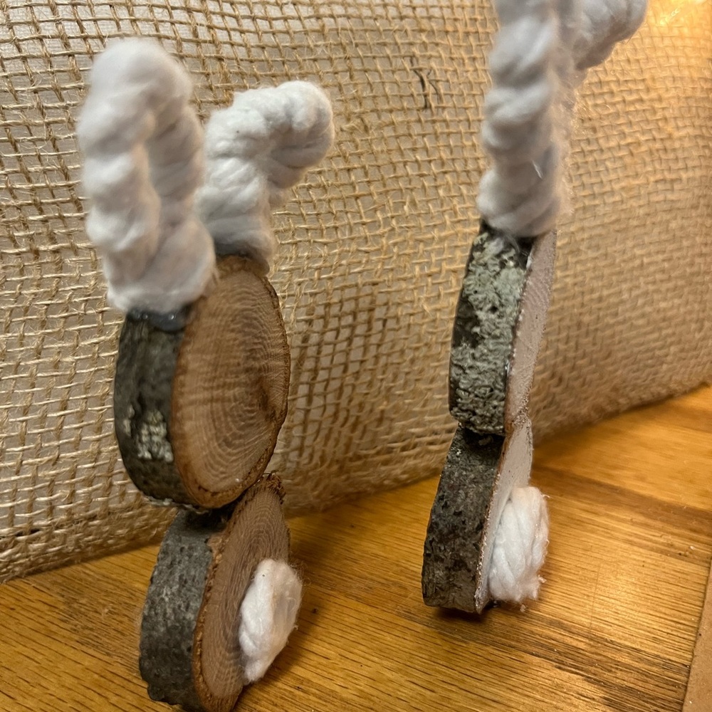 Primitive wooden Bunnies